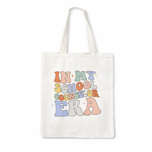 Counselor Gifts Tote Bag, Guidance Counselor Gifts, Counselor Gifts for Women, Groovy Retro Counselor Canvas Tote Bags for Women, Reusable Grocery Bags Shopping Bags