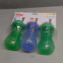 Nuby 3 Pack No Spill Flex Straw Toddler Sippy Cups - Toddler Cups Spill Proof with Easy and Firm Grip - Green, Blue, Aqua