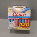 INABA Churu Cat Treats, Lickable, Squeezable Creamy Purée with Vitamin E, 0.5 Ounces per Tube, 120 Tubes Total, Tuna Variety