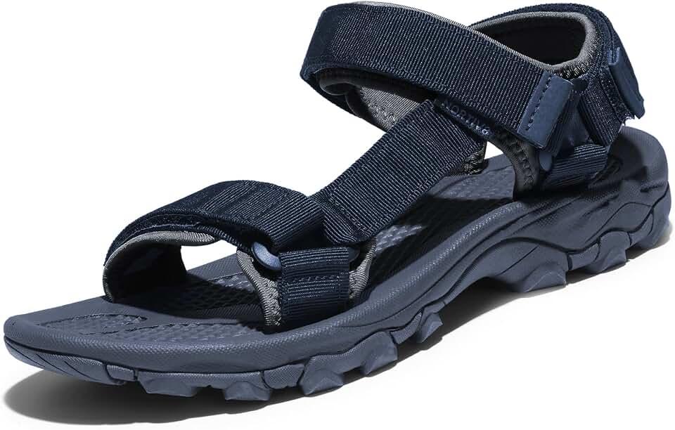 NORTIV 8 Men's Sandals Hiking Sports Lightweight Summer Water Arch Support River Open Toe Athletic Trail Outdoor Walking Sandals Longdo Size 11