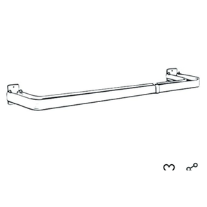 Bravada Select Double Lock-Seam Curtain Rod 28-48"
white