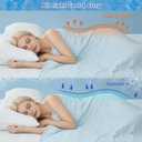 EMME Cooling Blankets for Hot Sleepers, Summer Blanket Twin/Full Size for Bed, Thin Light Throw Blanket for Couch Sofa, Double-Sided Keep Body Cool, Cold Blankets Night Sweats, Light Blue