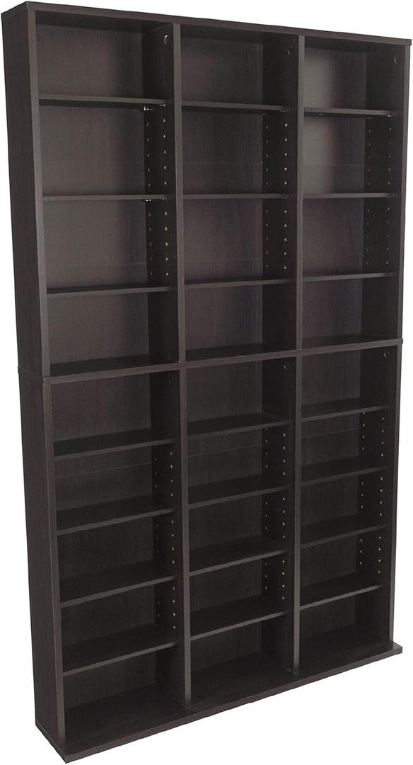 Atlantic Oskar 1080 Media Storage Cabinet Protects & Organizes Prized Music, Movie, Video Games or Memorabilia Collections, PN 38435714 in Espresso : Everything Else