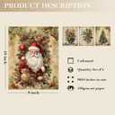JXREQ Vintage Christmas Bathroom Wall Decor Prints,Retro Christmas Wall Art Decorations for Home Kitchen Bedroom Bathroom Living Room Office,Santa Claus Xmas Tree Decor Prints Set of 4,8x10 Unframed