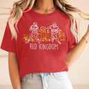 Football Shirts Women Football Team Fan Shirt Oversized Game Day Tshirt Rugby Gifts Tee Tops (Red, M)