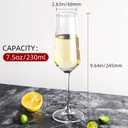 12 Pieces Champagne Glasses, 8.5 OZ Elegant Champagne Flute with Long Stem, Perfect for Wine Tasting, Weddings, Parties, House Warming, Clear, 8.9 inches tall with a 2.02 inch diameter