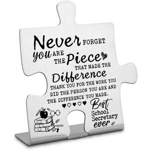 Thank you Appreciation gifts for School Secretary, School Secretary gifts Gift, Going Away Gift Retirement Gift for Coworker Boss, School Secretary Gift Decorative Signs Plaque-DX175