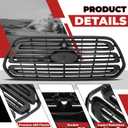 HECASA Front Grille Compatible with 2015-2019 Ford Transit 150 250 350 350HD Grill Assembly ABS Plastic Black Replacemant for CK4Z-17E810-AA FO1200587