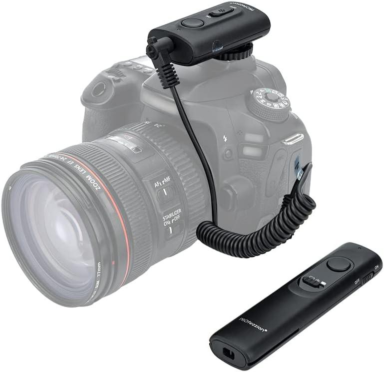 Camera Remote Shutter Release Wireless: [164'] Radio Control Accessories for Canon Rebel T7 T6 T5 T8i T7i SL3 EOS R RP R100 R7 R6 Mark II R50 V 90D 80D 70D, with AAA Battery & Removable Tripod Clip