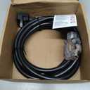 25Ft 12/3 Outdoor Extension Cord with 3-Outlets, Heavy Duty 12 Gauge 3 Prong Extension Cord Waterproof with Lighted end, 15A 12AWG 1875W SJTW, ETL Listed - Great for Garage, Garden and Home, Black