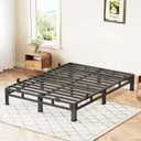 ROIL 7 Inch Full Bed Frame Double Layer 2 in 1 Platform with Round Corner, Queen