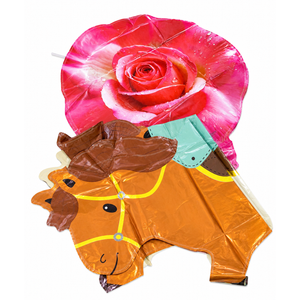 Birthday Party Decorations Supplies ballon Horse and Rose