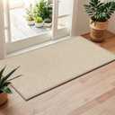 LEKEEPGO Door Mat 24"x47", Non-Slip Door Mat Indoor Entrance, Rubber Backing Front Indoor Door Mats Washable Absorbent Low-Profile Doomat Entryway Entry Resist Dirt Inside Door Mats, Khaki