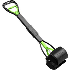 TIMINGILA Pooper Scooper 28" Long Handle Portable Pet Poop Scooper for Large and Small Dogs,High Strength Material and Durable Spring,Great for Lawns, Grass, Dirt, Gravel (Green)