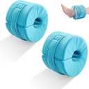 Foot Elevation Pillow, 2 PCS Ankle Foam Cushion with Zipper Removable Cover, Ankle Pillow for Sleeping, Foot Pressure, Bed Sore Ulcer, Feet Leg Rest and Leg Rest Post Surgery(Blue)