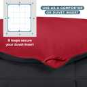 Bare Home Twin/Twin Extra Long Comforter - Reversible Colors - Goose Down Alternative - Ultra-Soft - Premium 1800 Series - All Season Warmth - Bedding Comforter (Twin/Twin XL, Black/Red)