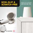 4 Clear Silicone Wall Protector Strips  Self-Adhesive Door Slam Stoppers & Noise Dampening Bumpers for Cabinets, Car, Toilet Lids, Drawers, Shower  5.5" x 0.7" x 0.2" by Vellax