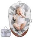 Baby Lounger for Newborns 0-24 Months, Breathable and Soft Co-Sleeping Nest, Lightweight Infant Lounger for Home and Travel, Essential Baby Gift (Brown)