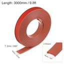 HARFINGTON U-Shape Edge Banding 5/8" x 9.8ft (16mm x 3000mm) Self Adhesive TPE Flexible Veneer Edging Edge Protector for Furniture Cabinet Table Repair, Brown
