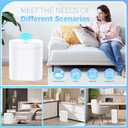 jinligogo 5 Gallon Bathroom Trash Can with Lid, Automatic Motion Sensor White Trash Can, Touchless Slim Waterproof Garbage Bin for Kitchen, Bedroom, Office, and Bathroom
