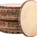 Tioncy 10 Pack Large Wood Slices for Centerpieces Unfinished Rounds Wood Slabs for Tables Decor Natural Wooden Circle for DIY Crafts Rustic Wedding Centerpiece Decor (9-10 Inch)