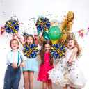 4Pcs Metallic Cheerleading Pom Poms, Creatiee 2 Pair Cheerleader Cheering Squad Pompoms for School Sports Dance Games Team Spirit Cheer