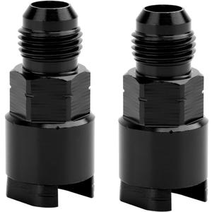 LokoCar 6AN Male to 5/16" Quick Disconnect Female EFI Fuel Rail Fitting Aluminum Black 2Pcs