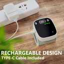 Oklar Blood Pressure Monitors for Home Use Rechargeable Wrist Digital BP Machine Cuff with LED Backlit Display, Voice Broadcast, 240 Memory Storage for 2 Users with Carrying Case