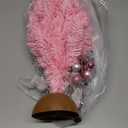 20" Mini Pink Christmas Tree, Artificial Small Christmas Tree with Lights, Tabletop Christmas Tree with Star Treetop,Bow Boxes and Ball Ornaments for DIY Christmas Decoration (Pink)