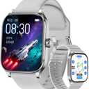 Smart Watch for Women Men, Smartwatches with Map and GPS, Heart Rate/SpO2/Sleep/Stress Monitor, 100+ Sports Fitness Watches, IP68 Waterproof Activity Tracker for Android/iOS Phone (Silver, 1.96")