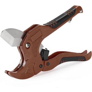 Bates- PVC Pipe Cutter, Cuts up to 1-5/8", Brown Ratcheting PVC Pipe Cutter Tool, Pipe Cutters PVC Pipe Shears, Plastic Pipe Cutter, PEX Pipe Cutter, PVC Cutter Tool, PVC Ratchet Cutter