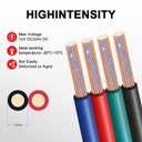 VIABRICO 100ft 22AWG 4pin RGB Wire Extension Cable, led Wire 22AWG Copper Clad Aluminum Copper Wire 12V/24V DC Cable, for RGB 3528 5050 Led Strip