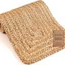 DineNest Handcrafted Braided Jute Table Runner 13x36 Inch - Handwoven Rustic Vintage Table Decor, Non-Slip Heat Resistant for Dining, Coffee, or Entryway Tables - Farmhouse 100% Jute Table Runner