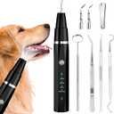 Plaque Remover for Teeth - Pet Ultrasonic Cleaner - Teeth Cleaning Kit for Tartar and Stains - Suitable for Dogs and Cats (Black)