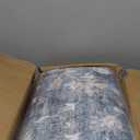 AMADA HOMEFURNISHING 8x10 Washable Area Rug, Low-Profile with Non-Slip Backing & Durable Edge Binding, Vintage Large Rugs for Living Room, Bedroom, Dining Room, Blue