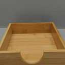 Bamboo Napkin Holder for Table, Napkins Holders For Paper Napkins, Flat Napkin Holder for Luncheon, Napkin Holders for Kitchen Dinner Table Decor, Napkin Dispenser for Indoor & Outdoor Use (7.2 x 7.2 x 2 inches)