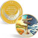 CHURYUML 9 Year Sobriety Coin | Original Hope or Storm Sober Chip | Non-Religious AA Coins Recovery Affirmation Medallions Sobriety Gifts for Anniversary Month & Year for Men & Women in Recovery