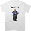 Men Women Bertram Graphic I Friend Eat Sleeve Kids Cotton Tee Outfit T-Shirt Birthday Father's Day Multicolor,  XL