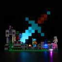 Upgraded Led Light Kit Compatible with Lego Minecraft The Sword Outpost 21244 Building Toys, Lights Decoration Compatible with Lego 21244 (Model Not Included)