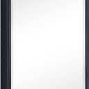 TEHOME Farmhouse Matt Black Recessed Bathroom Medicine Cabinet with Mirror Rounded Rectangle Metal Framed Medicine Cabinet with Beveled Mirror 20x30''