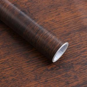 Dimoon 236"x17.7"Peel and Stick Wood Wallpaper Red Brown Wood Paper Red Dark Brown Wood Contact Wallpaper Waterproof Wood Plank Removable Rustic Self Adhesive Vintage Desk Table Cabinet Vinyl Roll