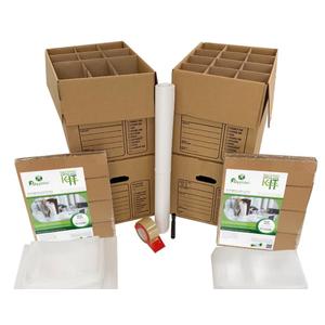 UBMOVE Kitchen Moving Boxes & Supplies Kit #1- (4) Boxes with Dish/Glass Inserts