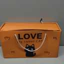 FunFink Cute Black Cat Couple Coffee Mugs Gift Set - Ceramic Matching Mugs with Spoons, Set of 2 (12.8 oz & 13.5 oz), Perfect Valentine's Day, Christmas, Anniversary Present for Cat Lovers & Couples