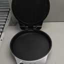 FineMade Electric Griddle Nonstick, Multi-Funtional Quesadilla Maker 10 Inch, Electric Grill Indoor, Pancake Griddle & Pan, Smokeless Indoor Grill, Non-stick Surface, Silver