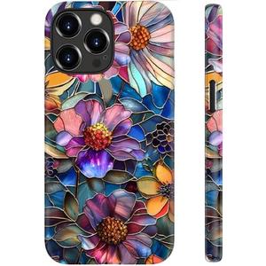 Goodon for iPhone 15 Pro Max Case Cute - Compatible with Magsafe - Dual-Layer Hard Shell & Silicone Cover - Protective Phone Case with Wildflower Designs for Women - Vibrant Defined Blossoms