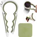 2026 6 in 1 Jar Opener for Weak Hands, Seniors with Arthritis, Large Multi Function Bottle Opener Lid Opener with Non Slip Rubber Jar opener Gripper Pad, Magnetic Suction Saves Space (Green)