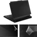 Laptop Case Set for 2025 Legion Pro 7i Gen 10 Intel 16" Scratch-Resistant & Drop-Resistant Hard Shell Frosted Transparent Protective Cover + Keyboard Cover + Screen Film Matte Black