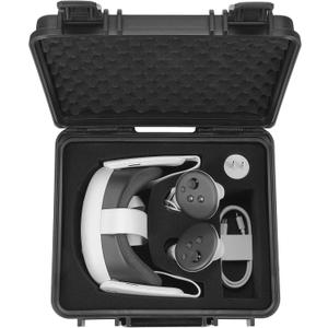 Hard Carrying Case Compatible with Meta Quest 3S / Quest 3 VR Headset with Original Strap, Waterproof Travel Case Holds Controller and Accessories, Not Compatible with Elite Strap