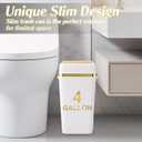 3 Pack Bathroom Trash Can with Lid 4 Gallon Small Trash Can with Swing Lid White and Gold Bathroom Garbage Can with 225 Counts Trash Bags for Kitchen Bedroom Office