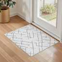 kakania Washable 10x14 Area Rug for Living Room: Boho Geometry Home Decor